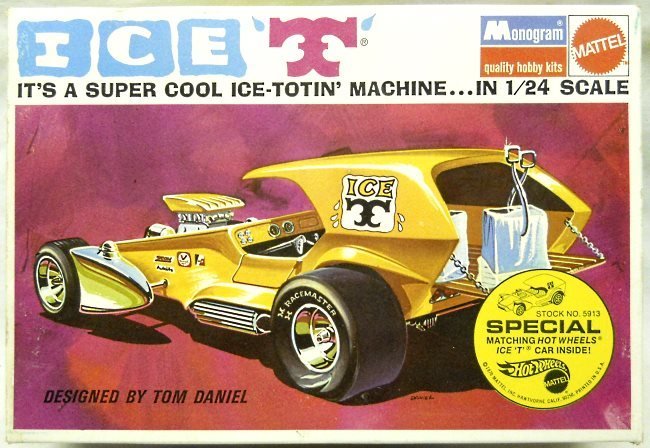 Monogram 1/24 Ice T By Tom Daniel With Matching Redline Hot Wheel and Badge - (Ice 'T'), 5913 plastic model kit